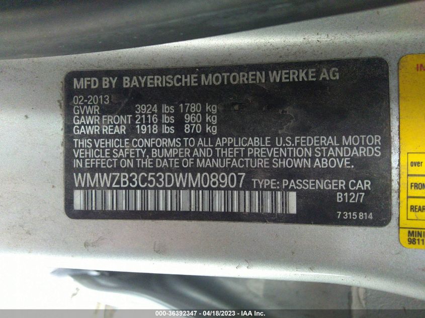 2013 MINI COOPER COUNTRYMAN - WMWZB3C53DWM08907