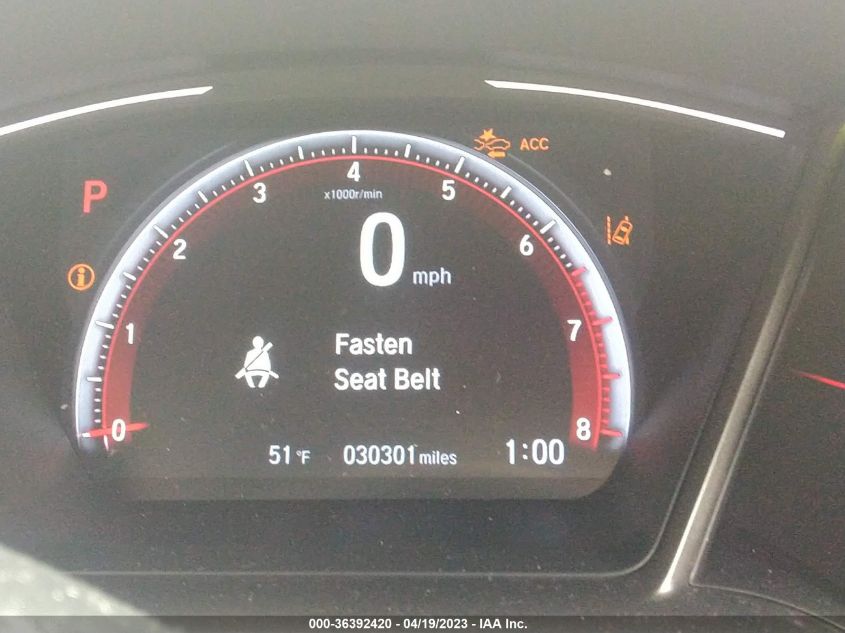 2019 HONDA CIVIC HATCHBACK SPORT TOURING - SHHFK7H92KU405151