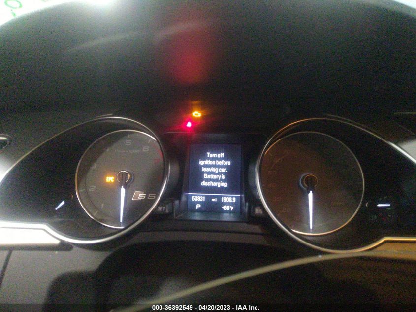 2015 AUDI S5 PREMIUM PLUS - WAUCGAFRXFA032202
