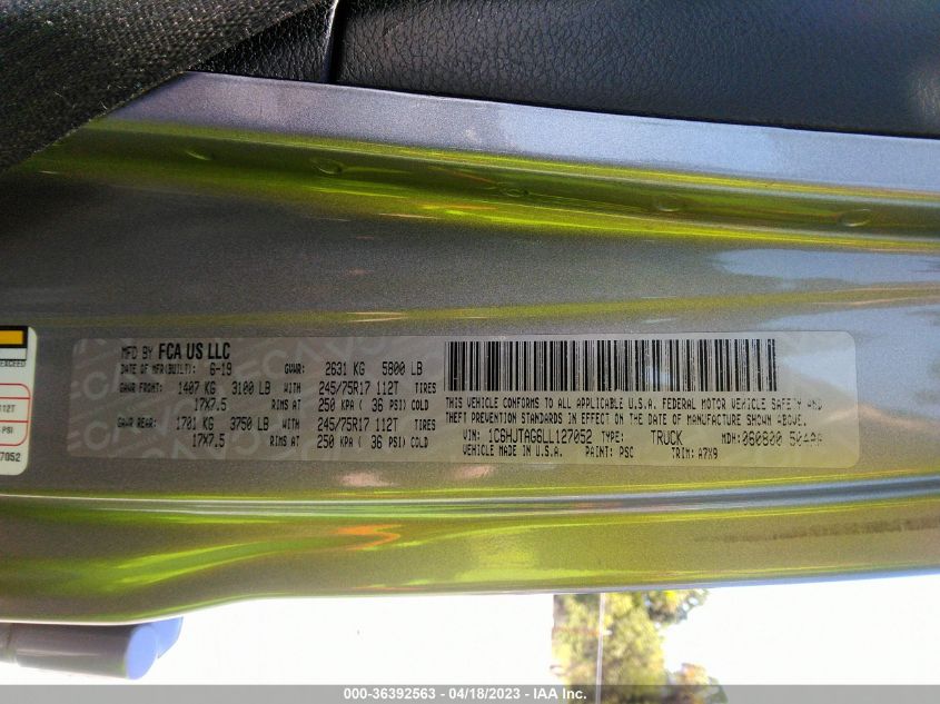 2020 JEEP GLADIATOR SPORT S - 1C6HJTAG6LL127052