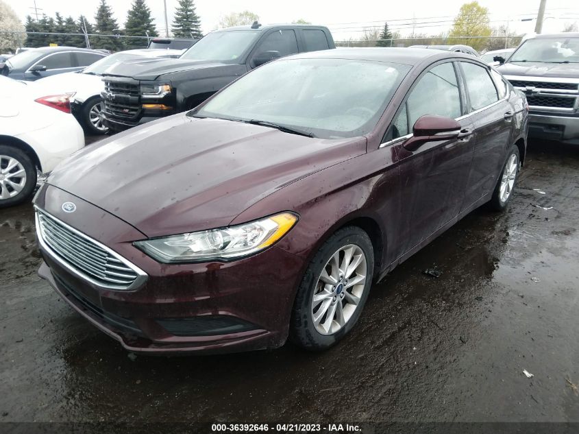 2017 FORD FUSION SE - 3FA6P0H71HR396982