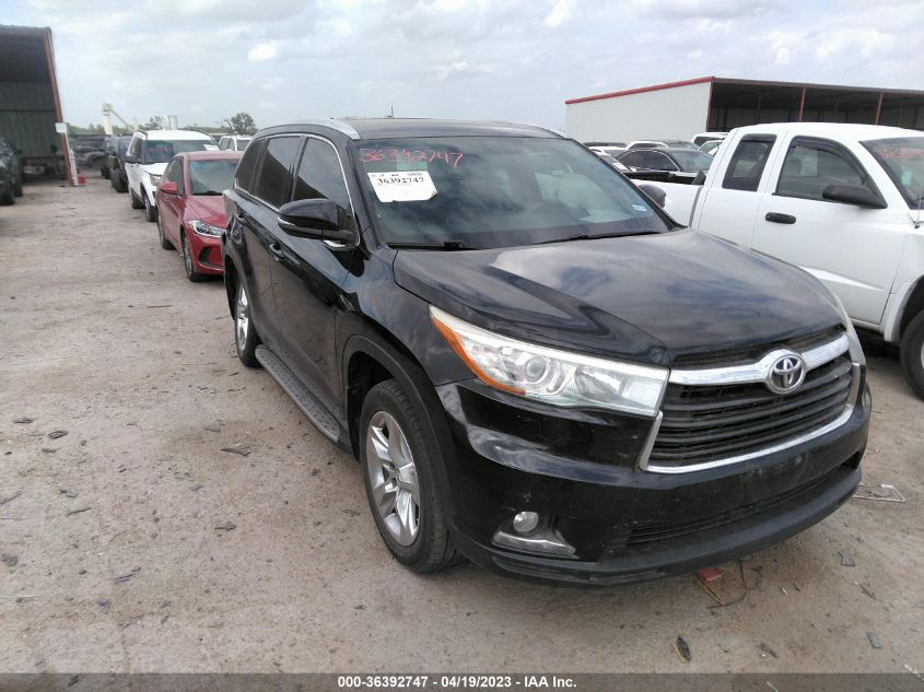 2016 TOYOTA HIGHLANDER LIMITED - 5TDYKRFH6GS140074