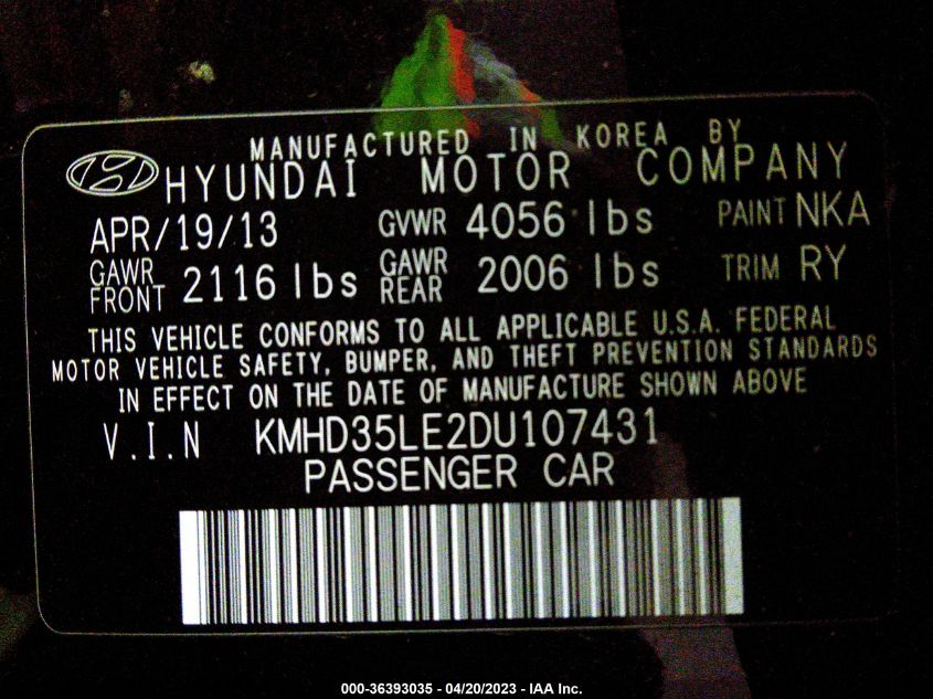 2013 HYUNDAI ELANTRA GT - KMHD35LE2DU107431