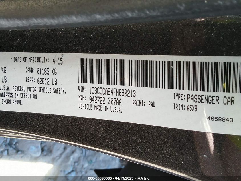 2015 CHRYSLER 200 LIMITED - 1C3CCCAB4FN690213