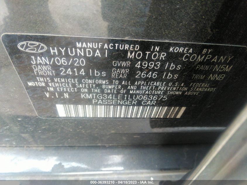 2020 GENESIS G70 3.3T - KMTG34LE1LU063675