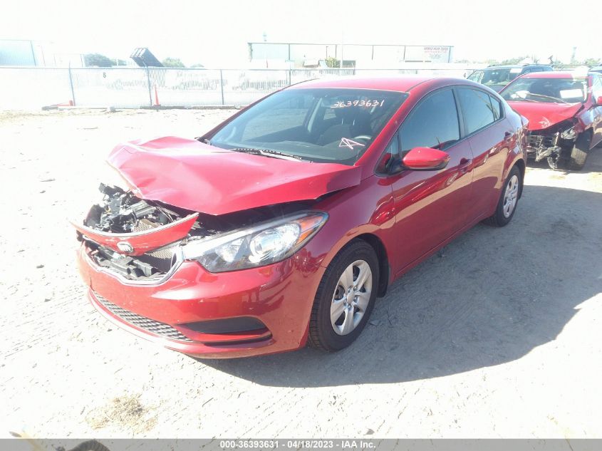 VIN KNAFK4A6XG5573626 2016 KIA FORTE no.2