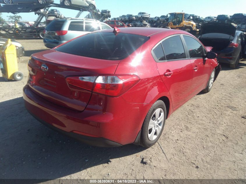 VIN KNAFK4A6XG5573626 2016 KIA FORTE no.4