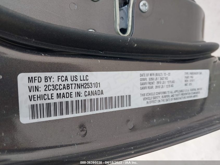 2022 CHRYSLER 300 300S - 2C3CCABT7NH253101
