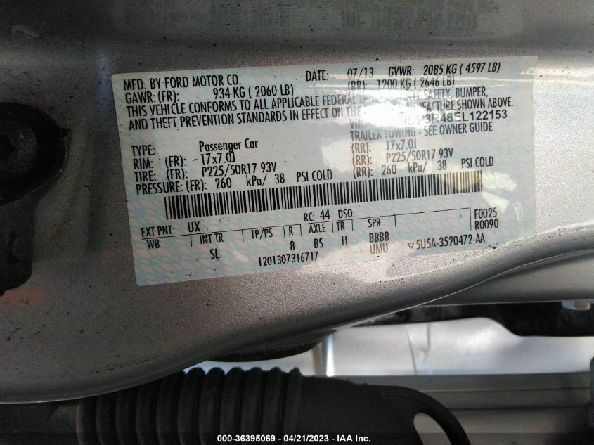 2014 FORD FOCUS ELECTRIC - 1FADP3R48EL122153