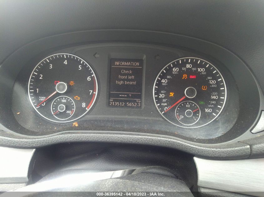 2013 VOLKSWAGEN PASSAT SE W/SUNROOF - 1VWBH7A3XDC091721