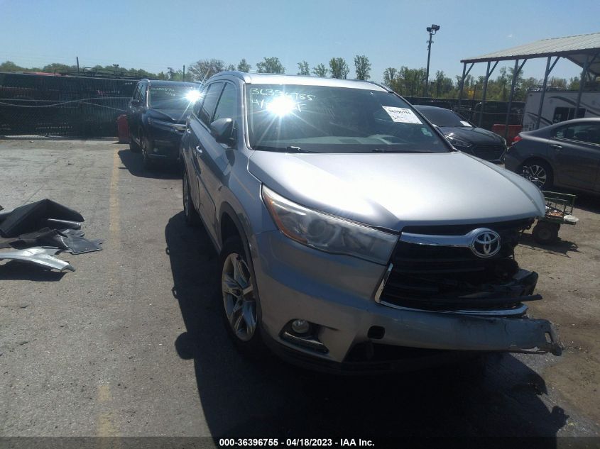 2014 TOYOTA HIGHLANDER LIMITED - 5TDYKRFH4ES017337