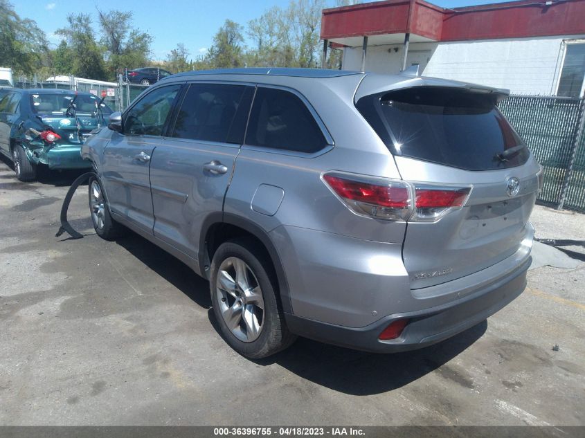 2014 TOYOTA HIGHLANDER LIMITED - 5TDYKRFH4ES017337
