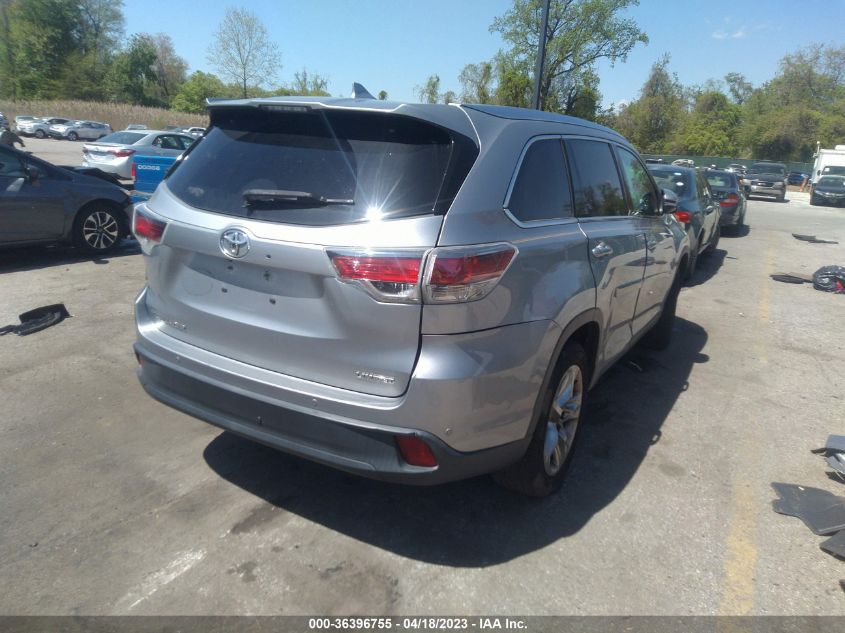 2014 TOYOTA HIGHLANDER LIMITED - 5TDYKRFH4ES017337
