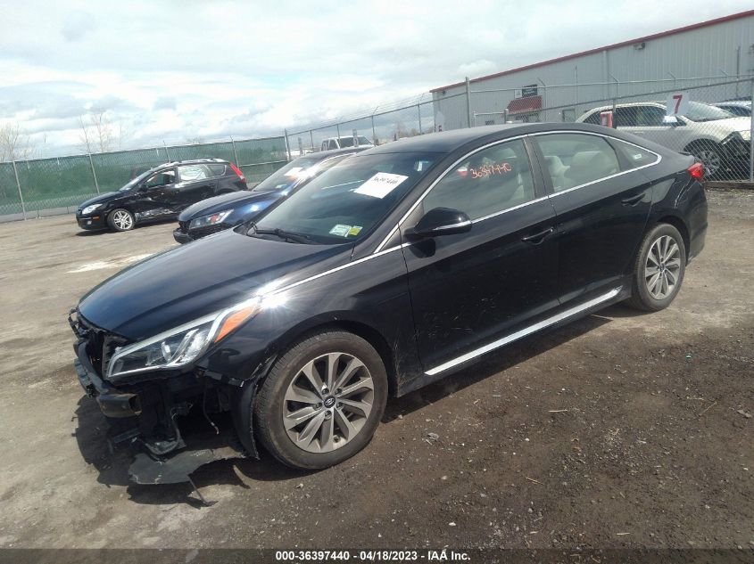 2016 HYUNDAI SONATA 2.4L SPORT - 5NPE34AF9GH262796