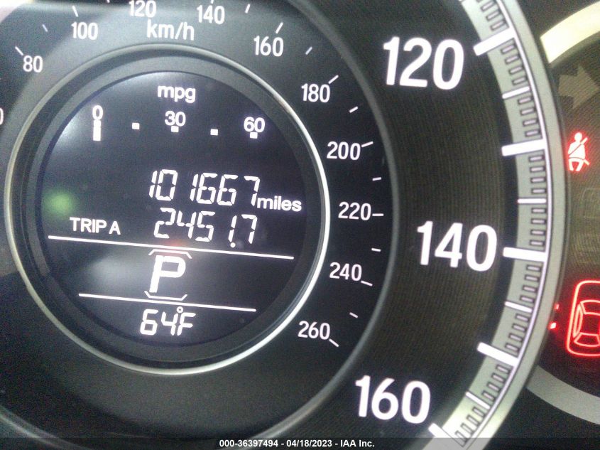 2016 HONDA ACCORD SEDAN EX-L - 1HGCR2F97GA011183