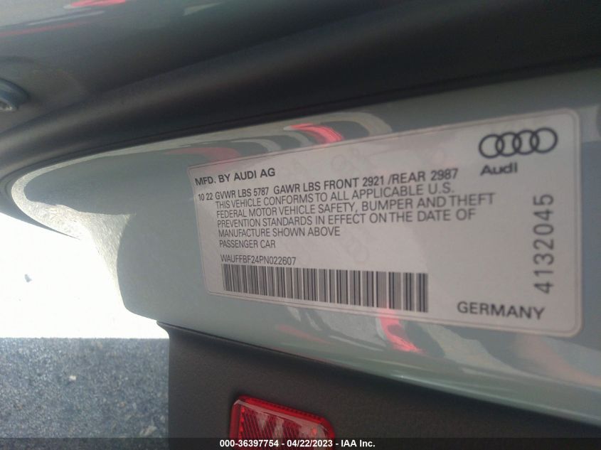 2023 AUDI S6 SEDAN PRESTIGE - WAUFFBF24PN022607