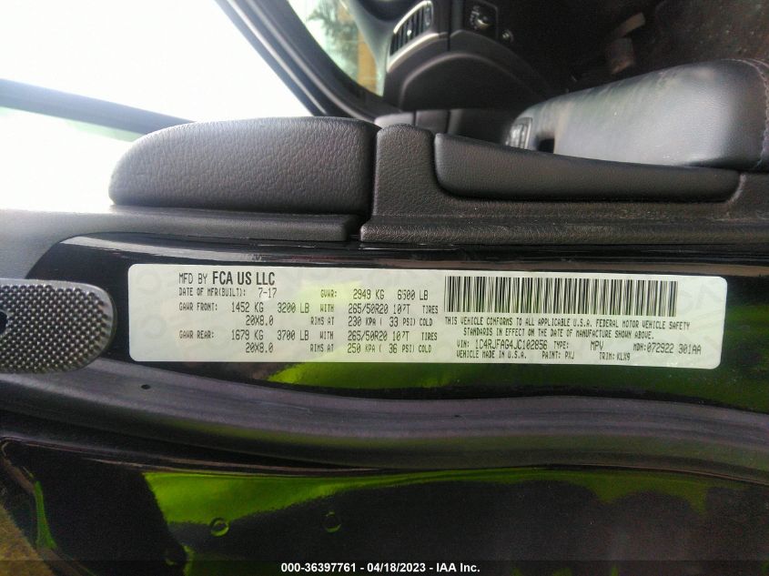 2018 JEEP GRAND CHEROKEE ALTITUDE - 1C4RJFAG4JC102856