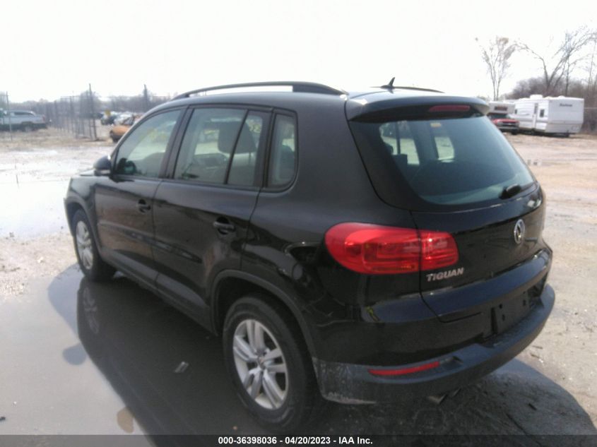 2016 VOLKSWAGEN TIGUAN S - WVGAV7AX5GW610604