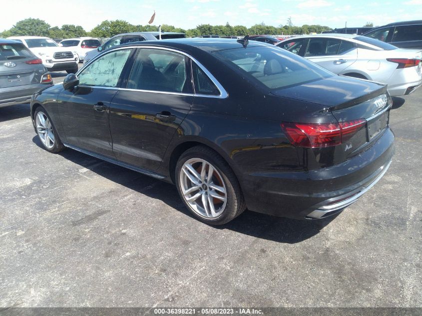 2022 AUDI A4 SEDAN S LINE PREMIUM PLUS - WAUEAAF45NN011621