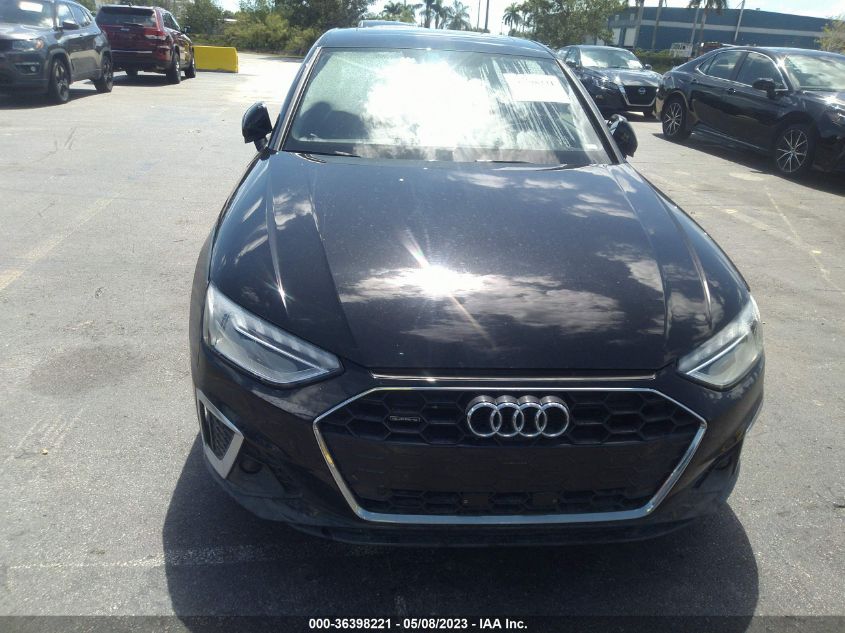 2022 AUDI A4 SEDAN S LINE PREMIUM PLUS - WAUEAAF45NN011621