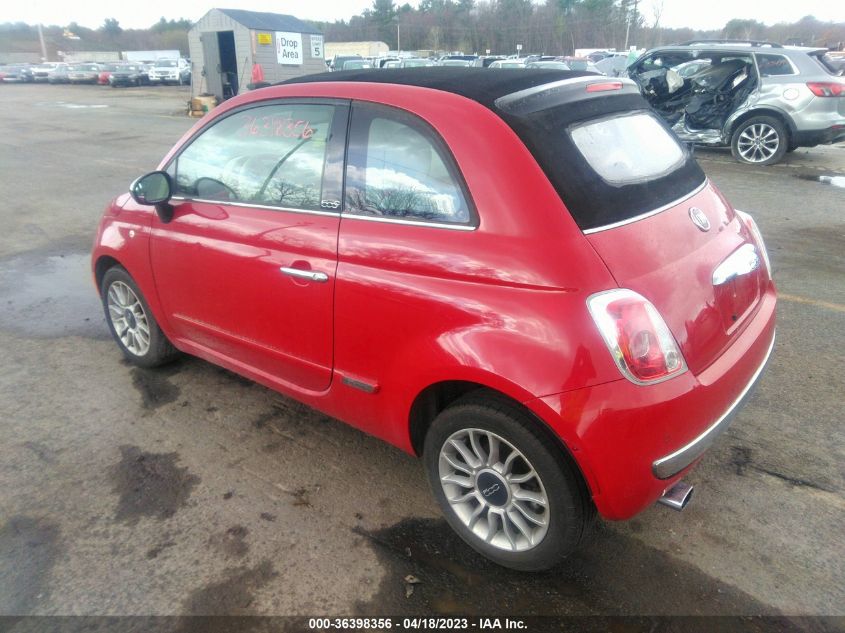 2013 FIAT 500C LOUNGE 3C3CFFER8DT598521