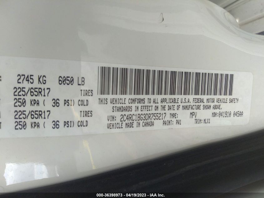 2013 CHRYSLER TOWN & COUNTRY TOURING - 2C4RC1BG3DR755217