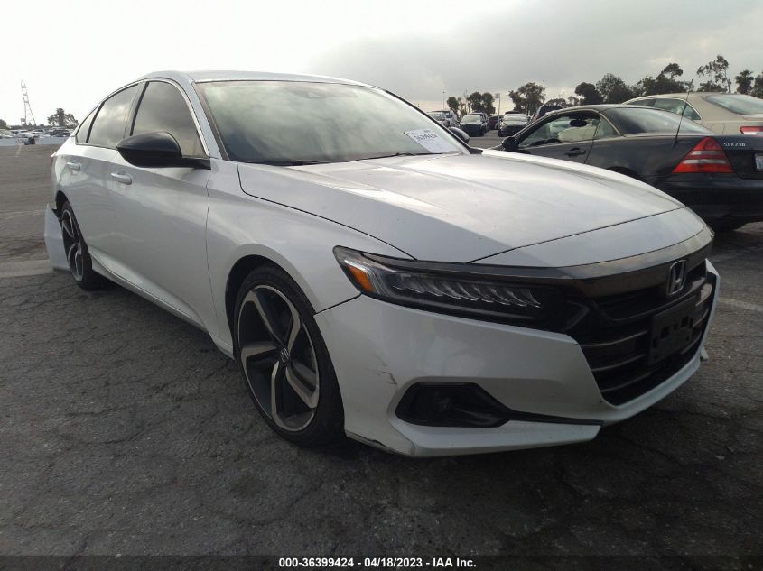 2021 HONDA ACCORD SEDAN SPORT - 1HGCV1F39MA043338