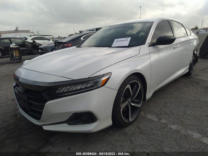 2021 HONDA ACCORD SEDAN SPORT - 1HGCV1F39MA043338