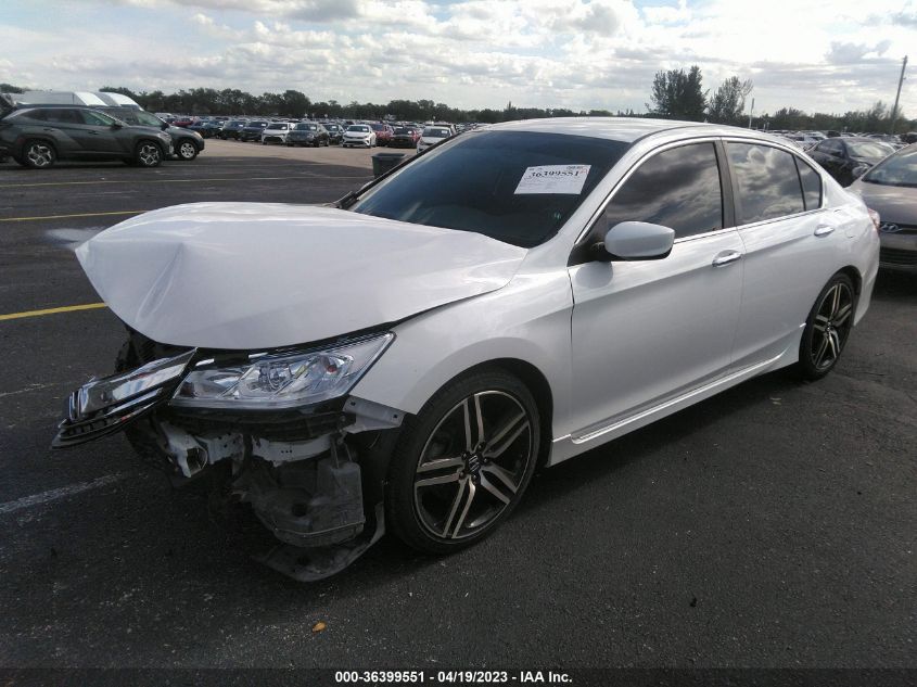 2017 HONDA ACCORD SEDAN SPORT - 1HGCR2F50HA230906