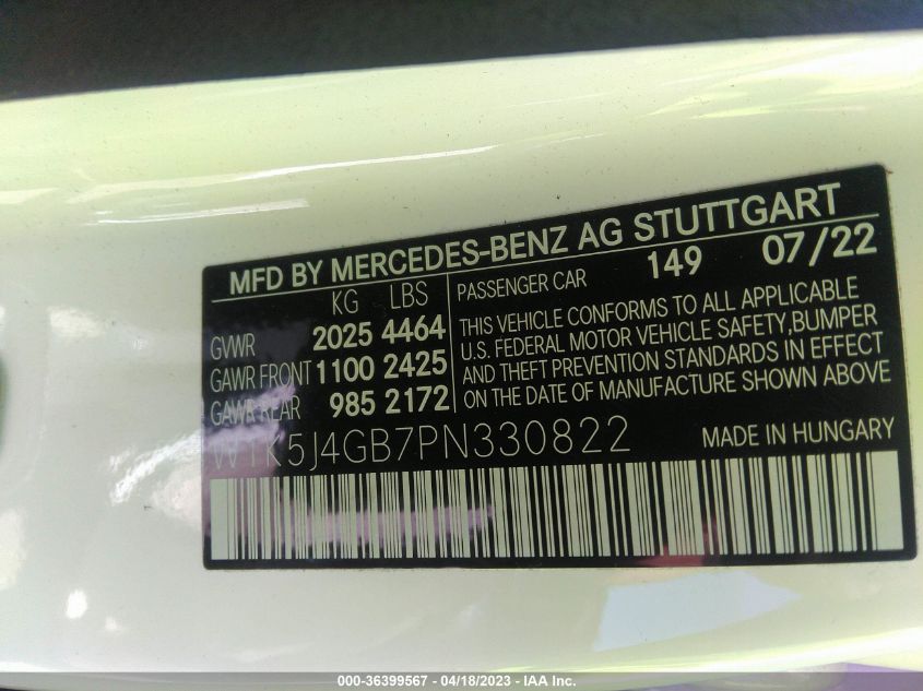 2023 MERCEDES-BENZ CLA CLA 250 - W1K5J4GB7PN330822
