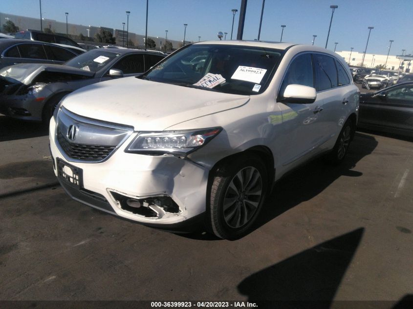 2016 ACURA MDX W/TECH/ENTERTAINMENT/W - 5FRYD4H64GB038803