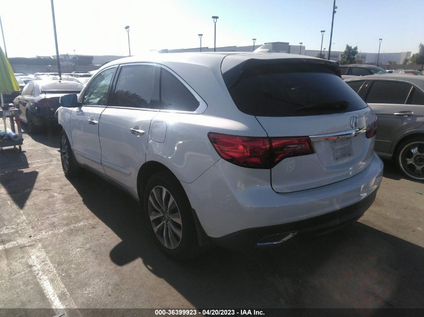 2016 ACURA MDX W/TECH/ENTERTAINMENT/W - 5FRYD4H64GB038803