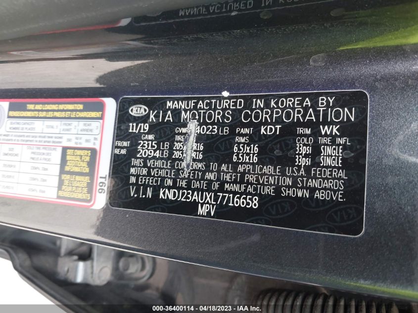 2020 KIA SOUL S - KNDJ23AUXL7716658