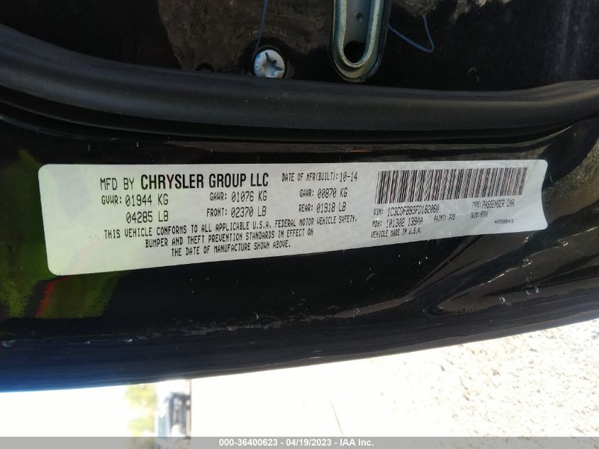 2015 DODGE DART SXT - 1C3CDFBB3FD182060