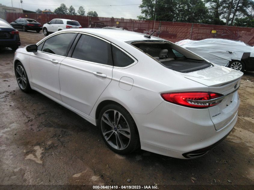 2017 FORD FUSION TITANIUM/PLATINUM - 3FA6P0K90HR228423