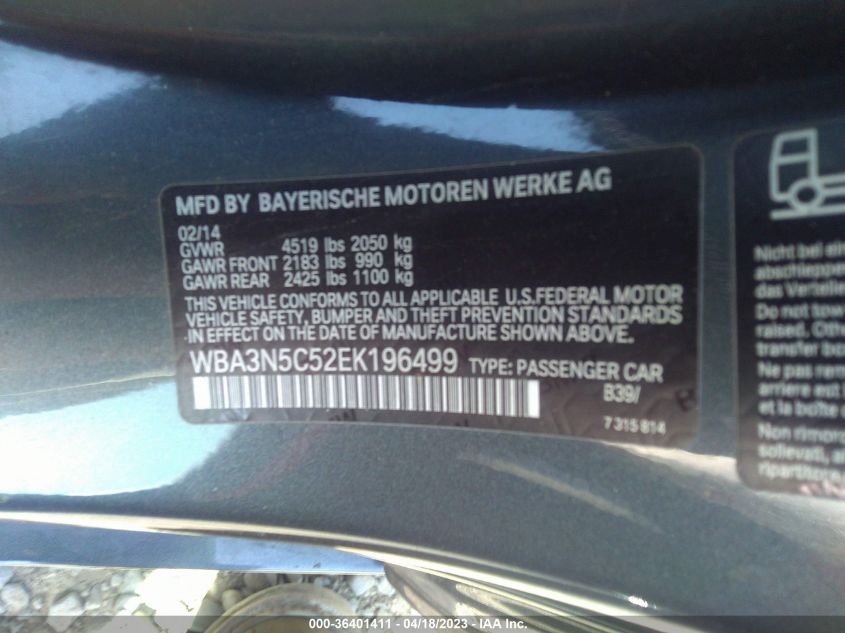 2014 BMW 4 SERIES 428I XDRIVE - WBA3N5C52EK196499