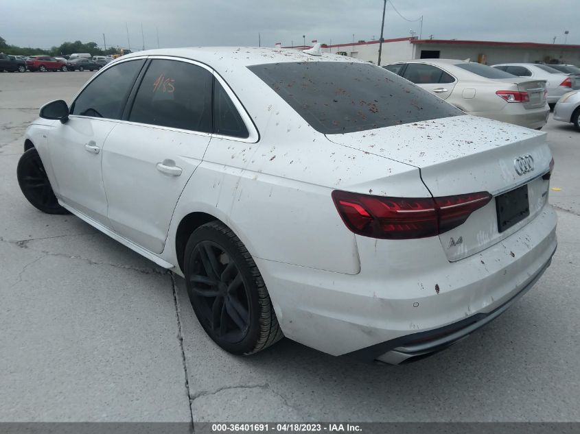 2020 AUDI A4 PREMIUM PLUS - WAUENAF46LA074185