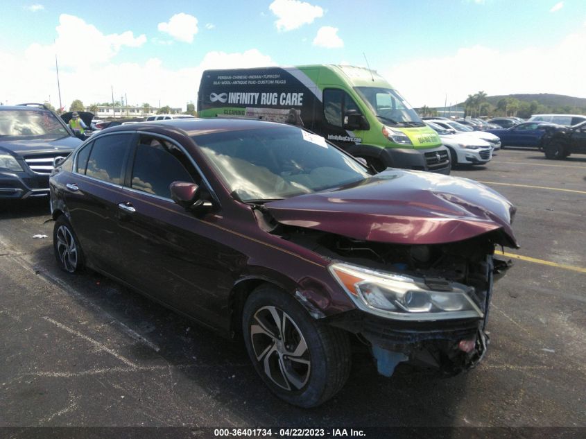 2016 HONDA ACCORD SEDAN LX - 1HGCR2F35GA201673