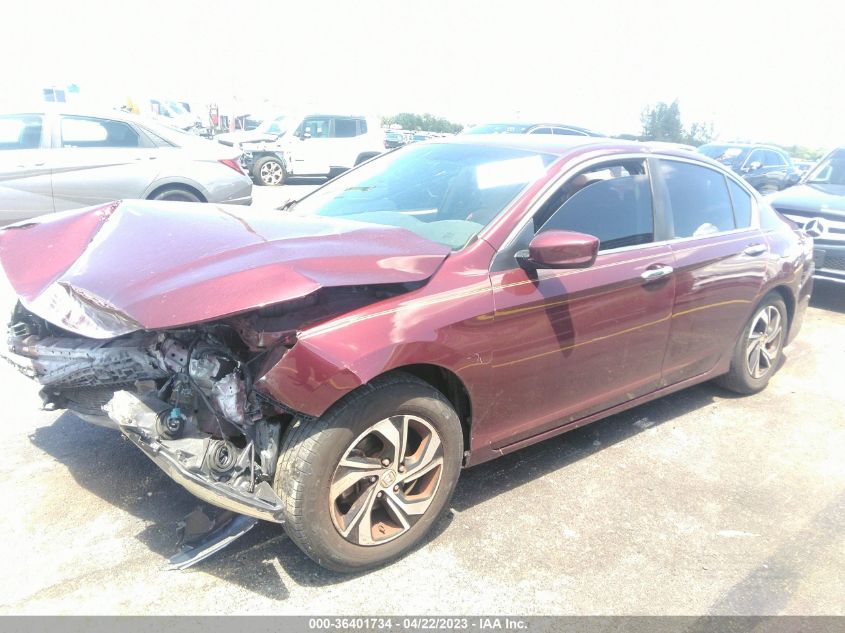 2016 HONDA ACCORD SEDAN LX - 1HGCR2F35GA201673
