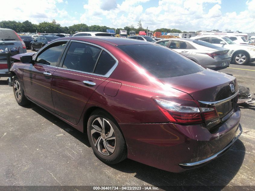 2016 HONDA ACCORD SEDAN LX - 1HGCR2F35GA201673