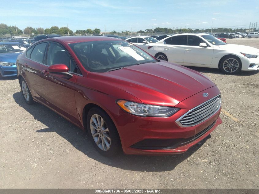 2017 FORD FUSION SE - 3FA6P0H75HR109207