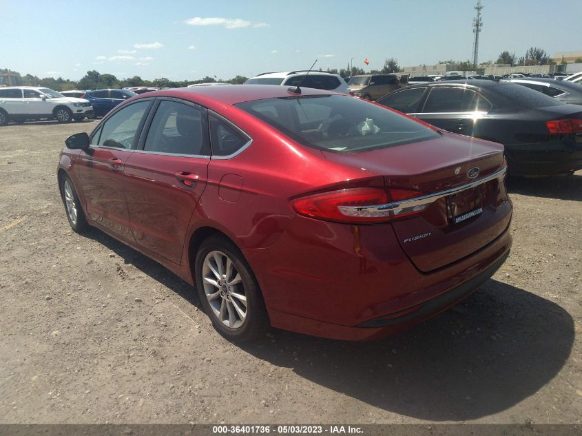 2017 FORD FUSION SE - 3FA6P0H75HR109207