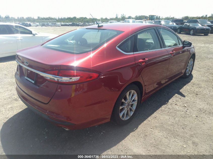 2017 FORD FUSION SE - 3FA6P0H75HR109207