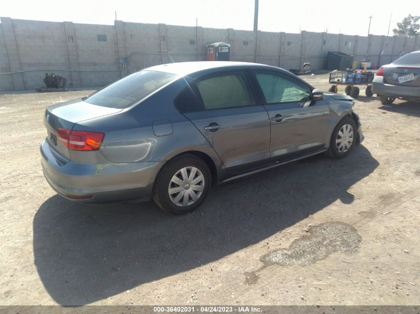 2015 VOLKSWAGEN JETTA SEDAN 2.0L S - 3VW2K7AJ1FM304556