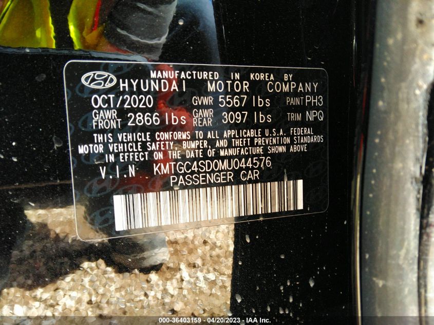 2021 GENESIS G80 3.5T - KMTGC4SD0MU044576