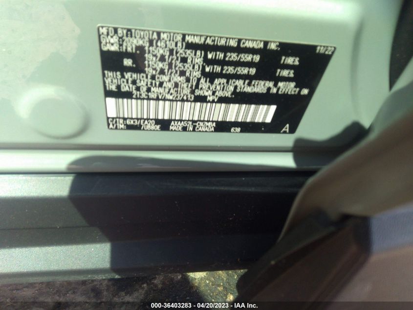 2022 TOYOTA RAV4 XLE PREMIUM - 2T3C1RFV7NW237413