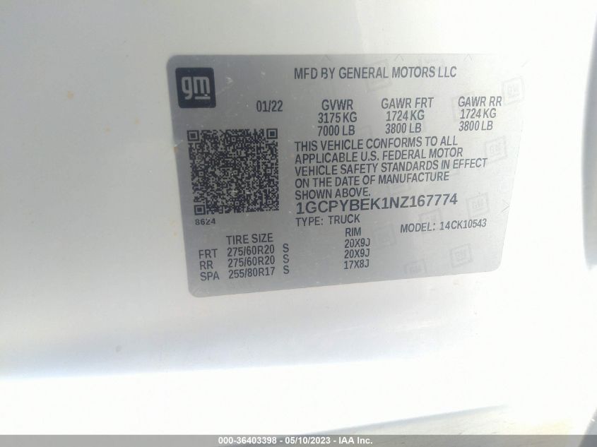 2022 CHEVROLET SILVERADO 1500 LTD CUSTOM - 1GCPYBEK1NZ167774