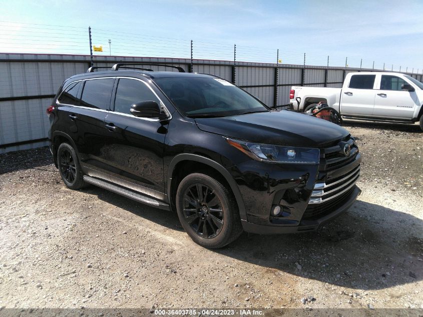 2019 TOYOTA HIGHLANDER SE/XLE - 5TDKZRFH8KS301356