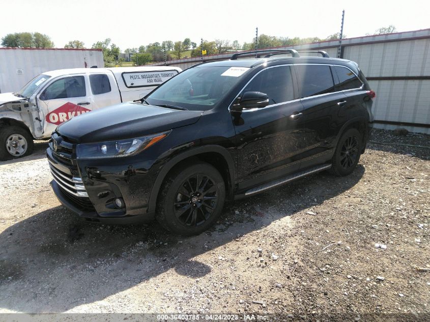 2019 TOYOTA HIGHLANDER SE/XLE - 5TDKZRFH8KS301356