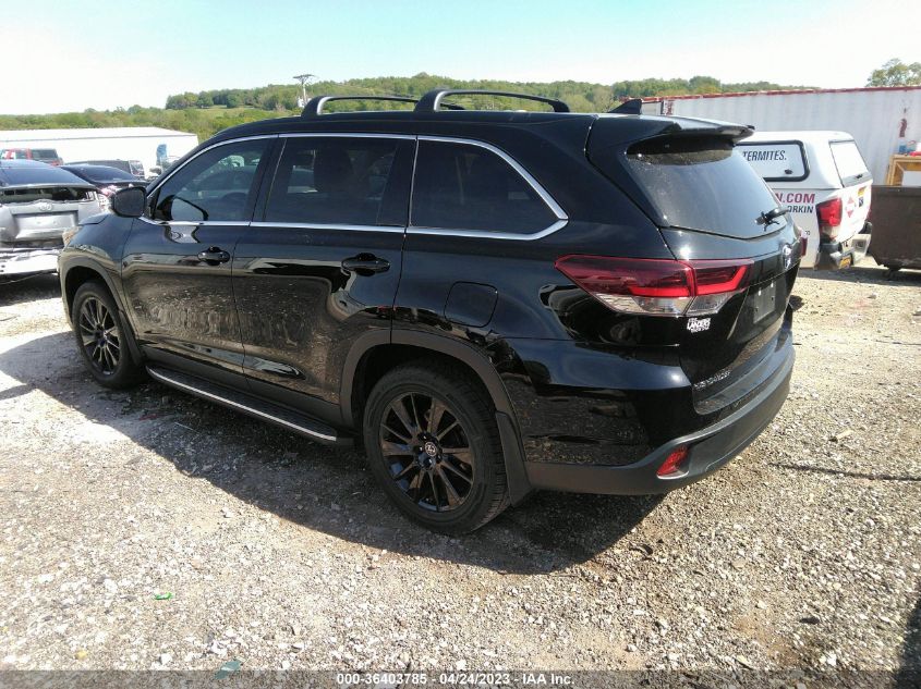 2019 TOYOTA HIGHLANDER SE/XLE - 5TDKZRFH8KS301356